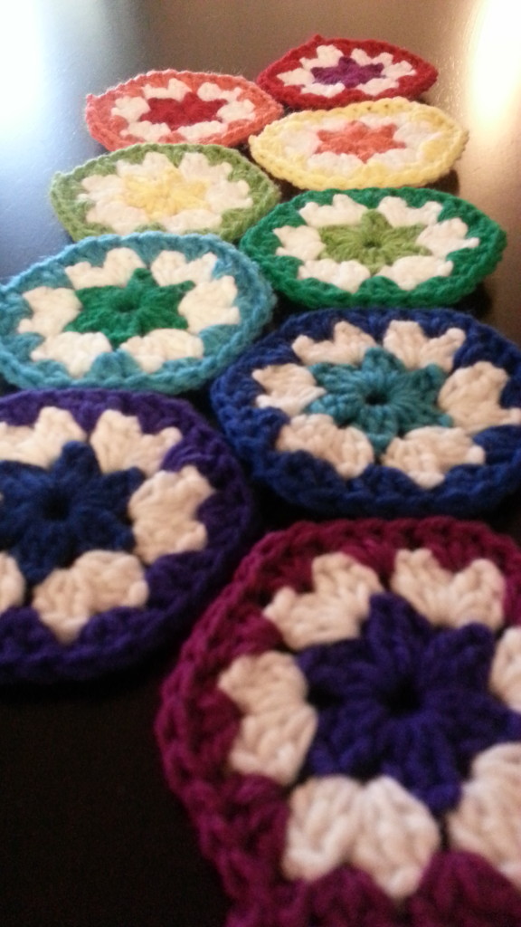 Crochet Rainbow Hexagons